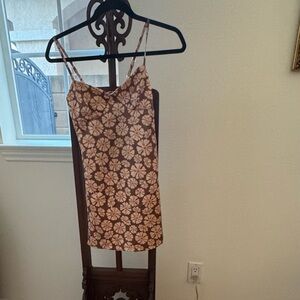 RSQ Floral Tan and White Scarf
